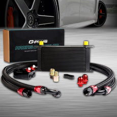 G-PLUS Engine Oil Cooler 19 Row AN10-10AN Universal Black English Style B