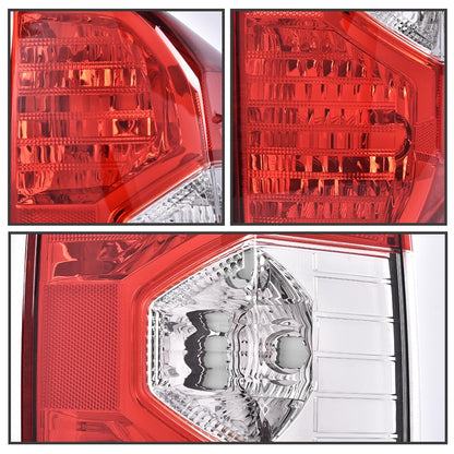 G-PLUS Rear Right Tail Light Assembly Compatible with Toyota Tundra 2014 2015 2016 2017 2018 2019 2020 2021, Right Passenger Side Rear Lamp, Red Lens Chrome Housing, 815500C100