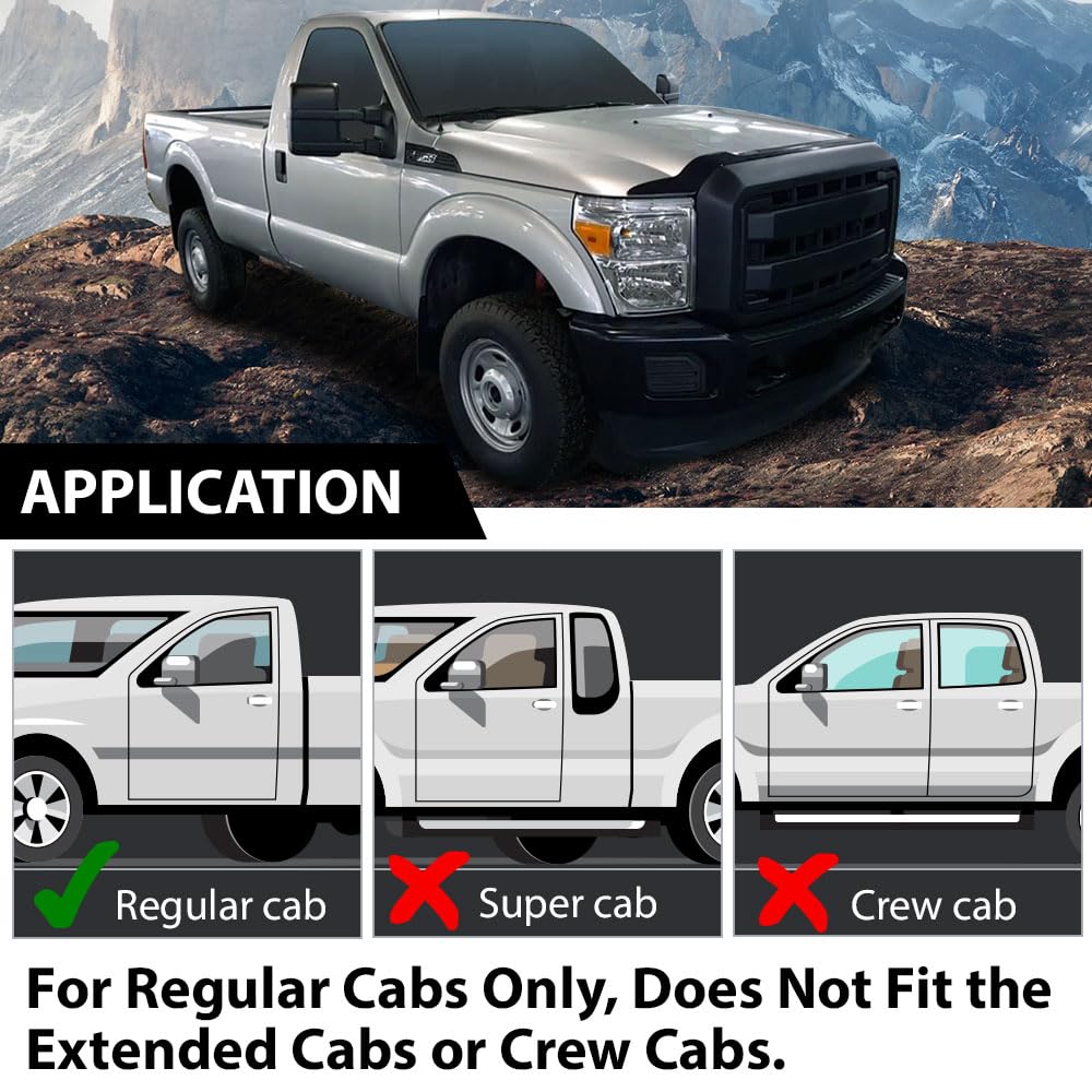 G-PLUS Rocker Panel Inner & Cab Kit Compatible with Ford F250 F350 F450 Super Duty 2 Door Regular Cab 1999-2016/Fit for Regular Cabs Only/Not Fit Extended Cabs or Crew Cabs 6 PCS, Black
