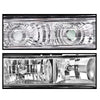 G-PLUS Headlights Assembly w/Bulbs Fit Chevy Suburban C1500 C2500 K1500 K2500 1994-1999, Fit GMC C2500 K2500 1994-2000, Left & Right Headlamps Assembly, Clear Lens Chrome Housing Clear Reflector