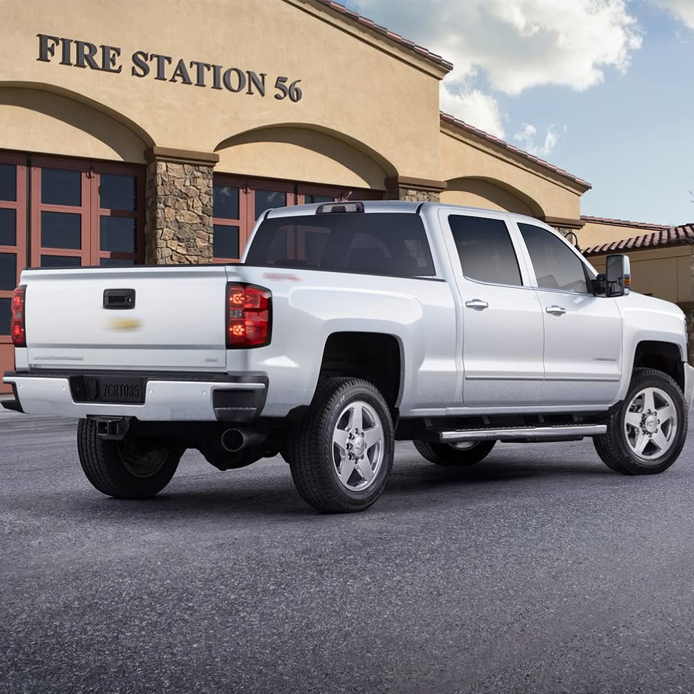 G-PLUS Rear LED Third Brake Light Compatible With 2014-2018 Chevy Silverado/GMC Sierra1500/2500HD/3500,3RD Cargo Led Tail Lamps Chrome Housing,Smoky Clear Lens