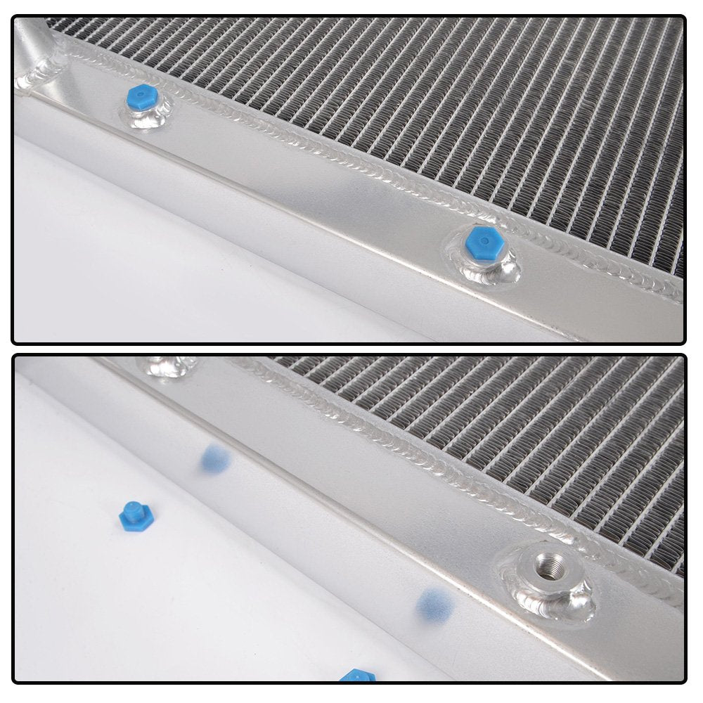 2 Row Core Aluminum Performance Racing Radiator Replacement For Ford F100 F250 F350 Pickup Truck L6 V8 AT/MT 1953 1954 1955 1956
