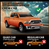 G-PLUS in-Channel Side Window Vent Visor Deflectors Rain Guards Compatible with Dodge Ram 1500 Classic Body Style Crew Cab 2019-2024; Fit Dodge Ram 2500 & 3500 Mega & Crew Cab 2010-2025 4 PCS Smoky