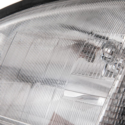G-PLUS Headlights Assembly, Compatible with 1996-2004 Freghtliner Columbia Left Bumper Headlamps, Clear Lens Chrome Housing Amber Reflector,faros delanteros