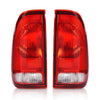 G-PLUS Pair Rear Tail Lights w/o Bulbs & Wire Harness Fit Ford F150 Stepside 1997-2004; Fit Ford F250 1997-1999 F250 F350 F450 F550 Super Duty 1999-2007 F85Z13404CA, F85Z13405CA