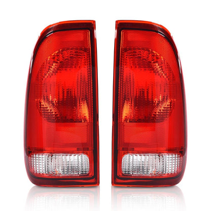 G-PLUS Pair Rear Tail Lights w/o Bulbs & Wire Harness Fit Ford F150 Stepside 1997-2004; Fit Ford F250 1997-1999 F250 F350 F450 F550 Super Duty 1999-2007 F85Z13404CA, F85Z13405CA