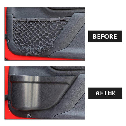 G-PLUS Front Door Storage Pockets Organizer Box Compatible with Jeep Wrangler JK JKU 2-4 Door 2011-2018