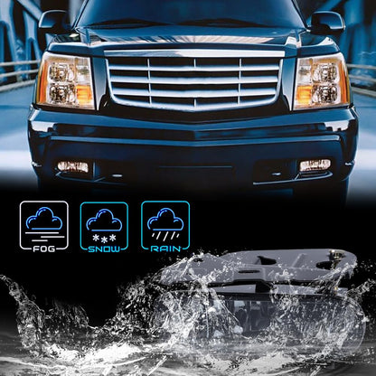 G-PLUS Front Bumper Fog Lights Assembly Compatible With Cadillac 2002 2003 2004 2005 2006 Escalade,Driving Fog Lamps w/ 899 12V 37.5W Bulbs(Smoky Lens)