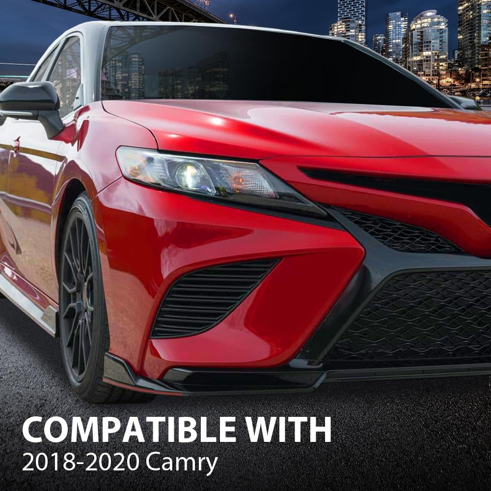 G-PLUS Front Bumper Fog Light Cover Bezel Right Passenger Side Compatible with Toyota Camry SE XSE 2018–2020 Fog Lamp Covers 8148106170 TO1039210