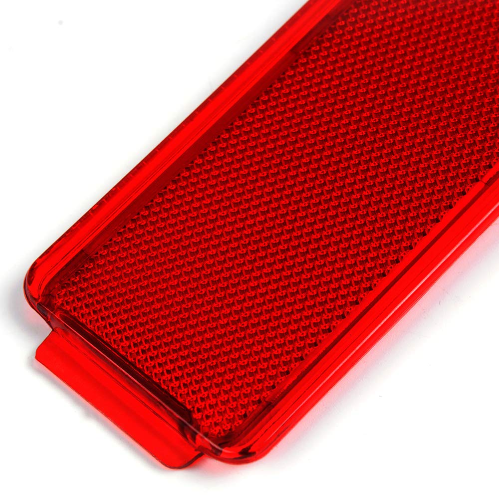2 PCS Red Premium Interior Front Rear Door Entry Light Reflector Panels Compatible With Ford Super Duty F250 F350 F450 F550 1999-2007 / Excursion 2000-2005