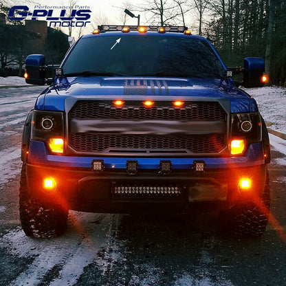 G-PLUS Cab Roof Running Marker Lights Compatible With Most of 4x4 / Off-Road/SUV/Crossover/Jeep/RV/Pickup truck vehicle,LED Roof Smoke Lens Light,5 Piece