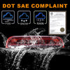 G-PLUS High Mount LED 3rd Brake Light Compatible with 2014 2015 2016 2017 2018 Chevy Silverado GMC Sierra Rear Tail Cargo Lamp Waterproof Chrome Housing Red Lens