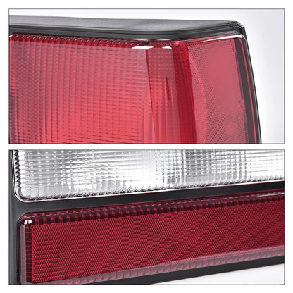 G-PLUS Taillights Taillamps Rear Brake Lights Right Passenger Side w/o Bulbs Compatible with Ford Mustang 1987-1993 FO2801168, E7ZZ13404A Red Lens Black Housing Faros Traseros Luces TraserasAssembly