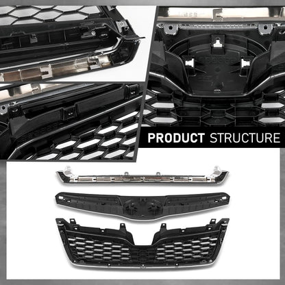 G-PLUS Front Chrome Grille Grill Factory Style Compatible with Subaru Forester 2014-2018 91121SG060, 91121SG040