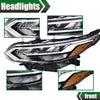 G-PLUS Headlights Assembly, Compatible with 2020-2021 Nissan Sentra Bumper Headlamps, Clear Lens Black Housing Amber Reflector,faros delanteros