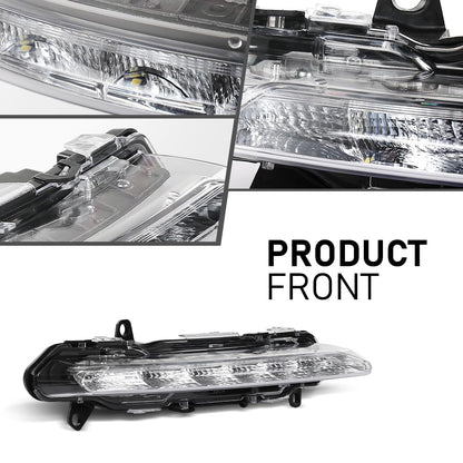 G-PLUS LED Pair Fog Lights DRL Daytime Running Lamps, Compatible with W204 X204 W216 W218 W221 W251 2008-2014, LH Driver & RH Right Side 2PCS, 2218201756, 2218201856