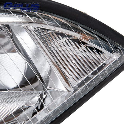 G-PLUS Headlights Assembly, Compatible with 2005-2012 Freightliner Columbia Models Right Bumper Headlamps, Smoky Lens Chrome Housing Amber Reflector