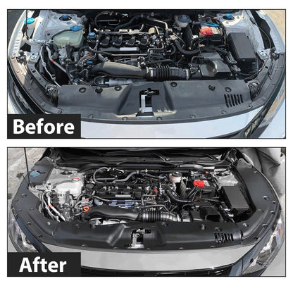 G-PLUS Engine Bay Side Panel Covers Left and Right Side Compatible with Honda Civic 2016 2017 2018 Long Version X Gen 10 Generation 2 PCS