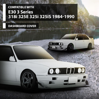 G-PLUS TPE Dashboard Molded Dash Cover Cap Compatible with BMW 318i 325e 325i 325is 1984 1985 1986 1987 1988 1989 1990 Black
