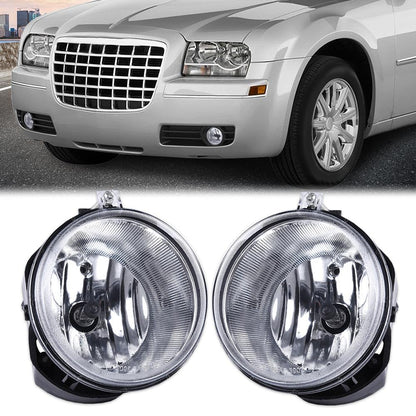 G-PLUS Front Bumper Driving Fog Lights w/Bulb Compatible with Jeep Grand Cherokee 2005 2006 2007 2008 2009 2010 Fit Jeep Commander 2006 2007 2008 2009 2010 CH2592138, CH2592138, 4805859AA Clear Lens