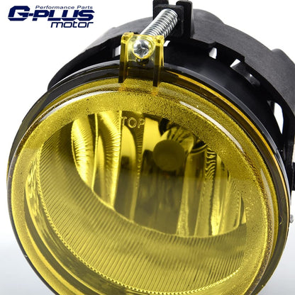 G-PLUS 2pcs Set Fog Light Bumper Lamps Compatible with Dodge Challenger Charger Nitro Avenger Caliber Yellow Lens (Bulbs are included)