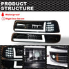 G-PLUS LED DRL Headlights, Compatible with 1999 2000 2001 200 2003 2004 2005 2006 Silverado/Suburban Bumper Headlamps, Clear Lens Black Housing Amber Reflector