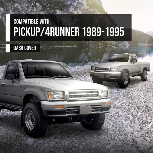 G-PLUS TPE Dash Cover Dashboard Panel Compatible with Toyota 4Runner Pickup 1989-1995 Black