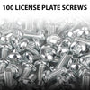 G-PLUS 100 License Plate Screws Compatible with Most Vehicles,Fit Benz Audi Japanese | 6mm x 12mm, #2136