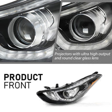 G-PLUS LED Headlight DRL Projector for Hyundai Elantra 2014-2016 Left Product Features