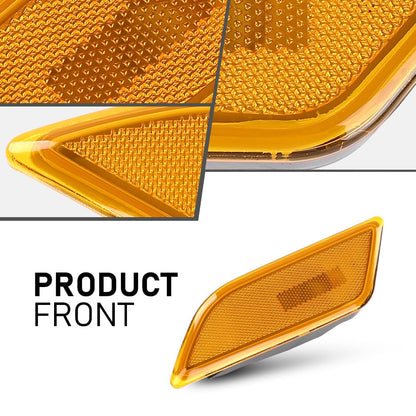 G-PLUS Side Marker Corner Light Lamp Left, Compatible with Benz C250 C300 C350 2012-2015, Driver Side, Amber Lens, 2049067301, MB2550105