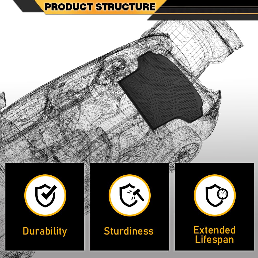 TPE Cargo Liner Mat Compatible with Honda HRV 2023 2024 2025, Black Trunk Mat All Weather Full Cover Protection