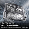 G-PLUS Headlights Assembly, Compatible with 2003 2004 2005 2006 Chevy Avalanche 1500 2500 Bumper Headlamps, Clear Lens Black Housing Clear Reflector,faros delanteros