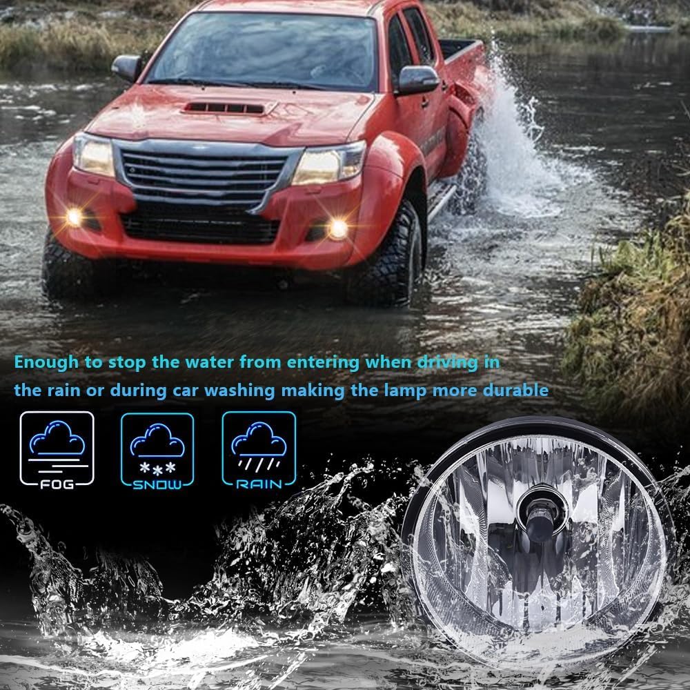 G-PLUS Front Bumper Fog Lights Assembly Pair Compatible with Toyota Tacoma 2005-2011/ Fit Tundra 2007-2013 neblineros para autos delantero faros antiniebla Clear lens
