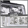 G-PLUS Headlights Assembly Fit Avalanche/Silverado 1500 2500 HD 3500 2003-2006/Fit Silverado 1500 2500 3500 Classic 2007,Smoky Lens Chrome Housing Amber ReflectorBumper Headlamps,faros delanteros