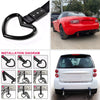 G-PLUS JDM Tsurikawa Ring Heart Subway Train Bus Car Handle Hand Straps Drift Charm,Rear Bumper Warning Ring (Black)