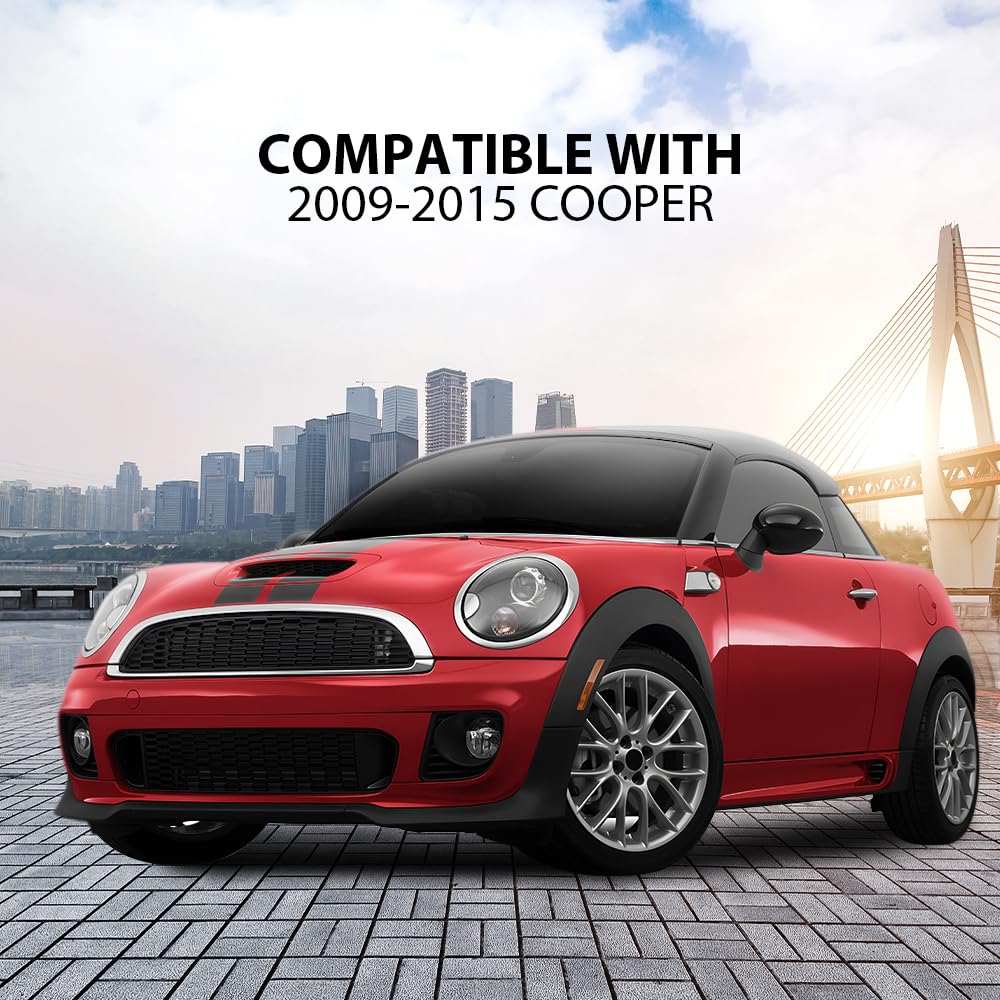 G-PLUS Chrome Grille Hood Molding Trim Compatible with Mini Cooper R55 R56 R58 R59 2007-2015 (Not Fit 07-10 R55 R56 R58 R59 Base&Clubman Model) Front Grill Hood Trim Moulding 51132751040 MC1235100