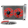 Aluminum Racing Radiator Replacement For CHEVY CAMARO BIG BLOCK/FIREBIRD TRANS AM 67-69+ 10" Radiator Cooling Fan * 2