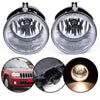 G-PLUS Front Bumper Fog Lights w/Bulb Compatible with Jeep Grand Cherokee 2005 2006 2007 2008 2009 2010/Fit Jeep Commander 2006-2010 CH2592138 CH2592138 4805859AA(Clear Lens)