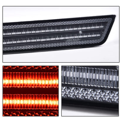 G-PLUS LED Rear Fender Side Marker Light Lamp Pair Smoke Lens Compatible with 2010-2015 Chevy Camaro LS | LT | SS | Z/28 | ZL1 92246253, 92246252