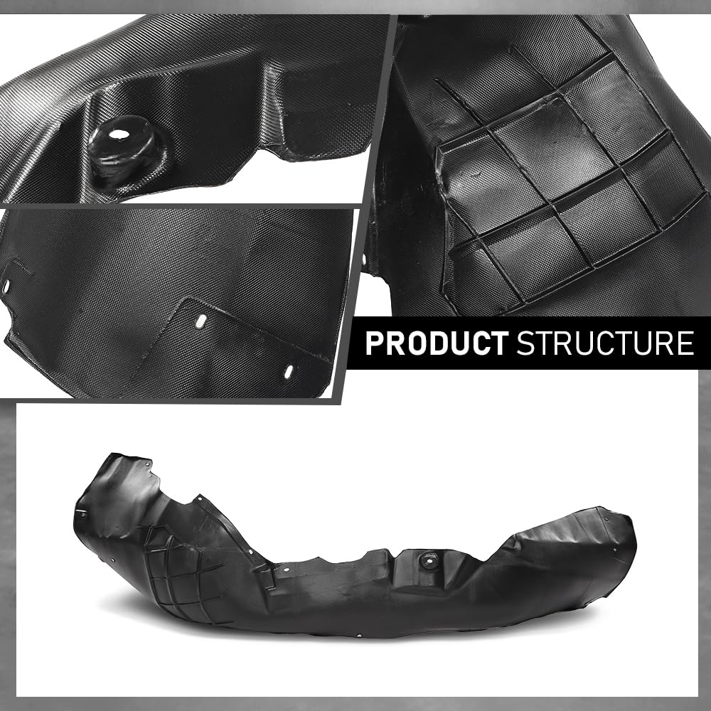 G-PLUS Front Left Fender Liner Inner, Compatible with Audi A4 A4 Quattro 3rd Generation 2005-2008/ Audi S4 4th Generation 2005-2008, Driver Side, 8E0821171E, AU1250100