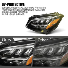 G-PLUS LED Headlight Left for Benz C300 C43 W205 2019-2021 Black Product Features