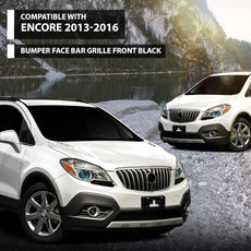 G-PLUS Front Bumper Face Bar Grille for Buick Encore 2013-2016 Black Front View