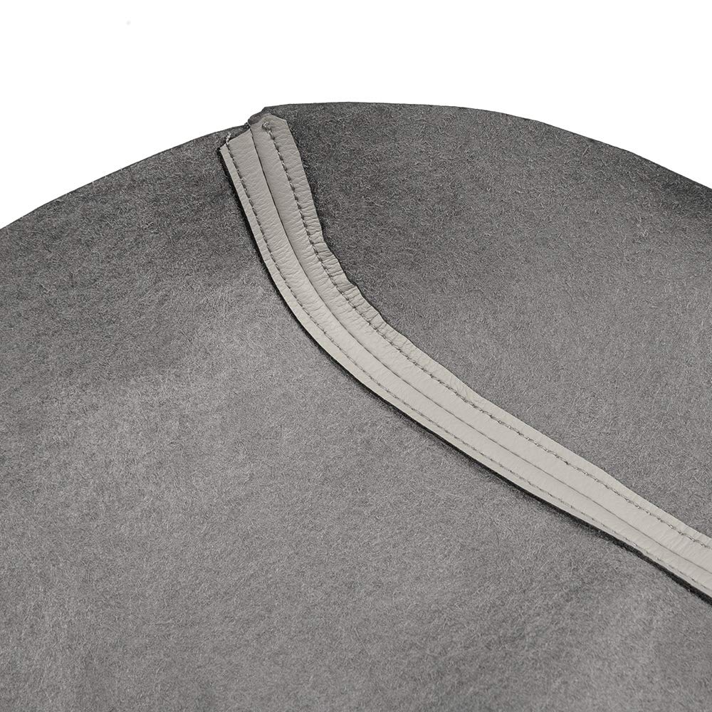 G-PLUS Gray Leather Center Console Lid Armrest Cover Fit 2009-2015 Replacement for Honda Pilot (Leather Skin Only)