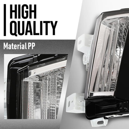 G-PLUS Halogen Front Parking Signal Light Corner Left Side Compatible with Cadillac XT5 (submodel: Base, Luxury, Platinum, Premium Luxury) 2017 2018 2019 84496127, GM2530136 White