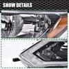 G-PLUS One Left Driver Side Headlight Compatible with Nissan Versa 2015-2019 Headlamp Halogen Clear Lens Chrome Housing Amber ReflectorBumper Headlamps,faros delanteros