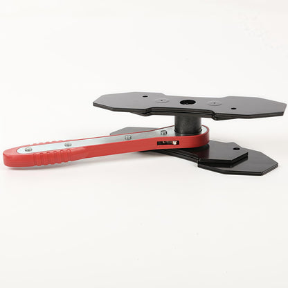 G-PLUS 360° Brake Caliper Press Tool with 2 Groups Steel Plates,4 in 1 Universal Disc Ratchet Brake Caliper Tool,Ratchet Piston Spreader Automotive Tools Car Brake Repair & Instalation Red