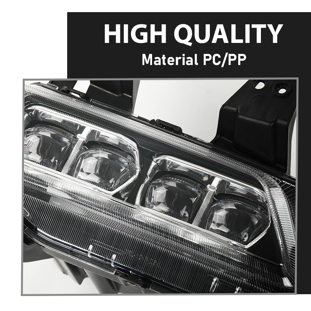 G-PLUS LED DRL Front Fog Lights Kit Driving Running Lamp Compatible with Kia Telluride 2020-2022 Without Wiring Harness