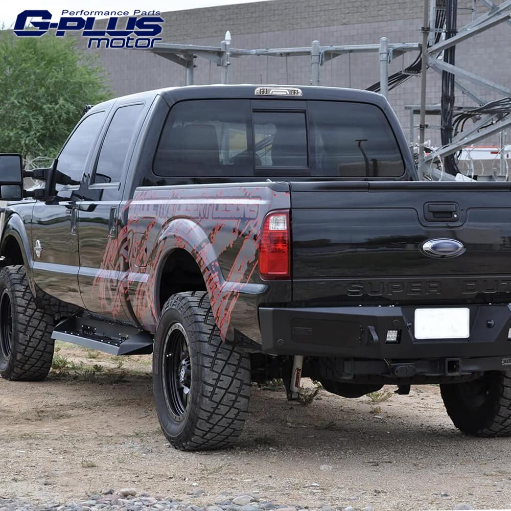 G-PLUS Rear LED Third Brake Light Compatible With 1999-2016 Ford F250 F350 F450 F550 SD Super Duty,3RD Cargo Led Tail Lamps Clear lens Chrome Housing Tercera Luz De Freno
