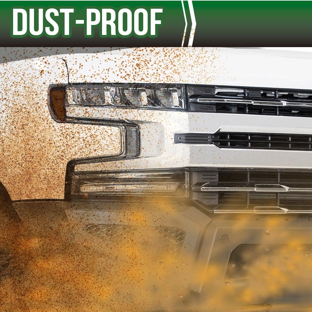G-PLUS Front Headlight Side Reflector Smoke Compatible with 2019-2021 Silverado 1500