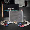 30 Row AN10 Universal Engina Transmission Oil Cooler + Filter Adapter Kit